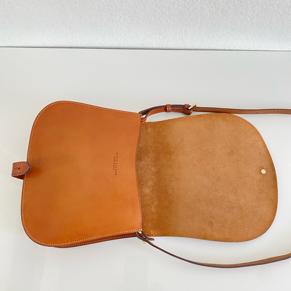 Ralph Lauren collection Brown Leather Saddle bag - Picture 10 of 15